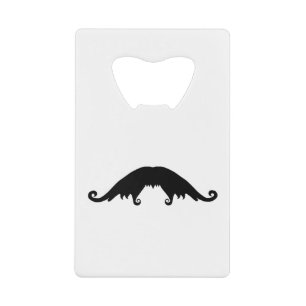 Fancy zwarte mustache creditcard Fles Open Creditkaart Flessenopener
