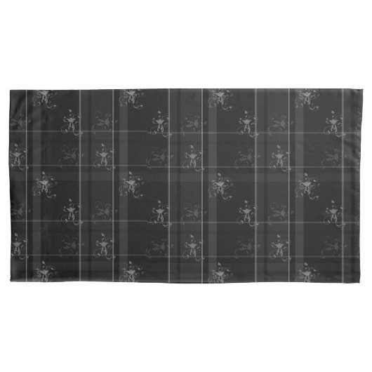 Fancy zwarte Pset King Size Pillowcases set Kussensloop (Voorkant-Links)