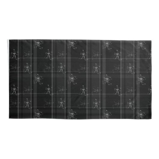 Fancy zwarte Pset King Size Pillowcases set Kussensloop (Achterkant-Rechts)