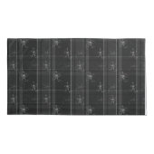 Fancy zwarte Pset King Size Pillowcases set Kussensloop (Achterkant-Links)