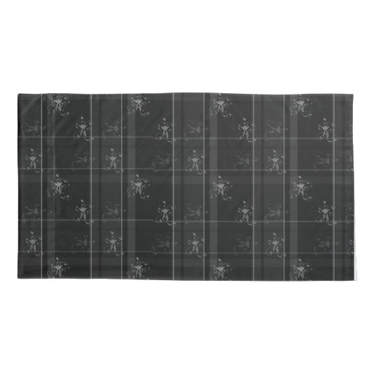 Fancy zwarte Pset King Size Pillowcases set Kussensloop (Achterkant-Links)