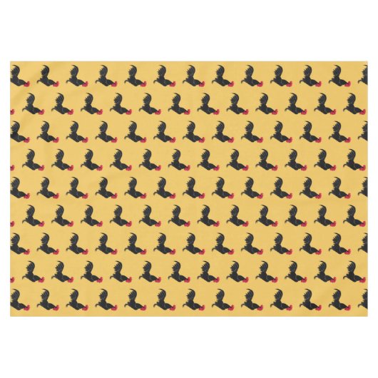 Fancy zwarte roesttablet tafelkleed (Voorkant (Horizontaal))