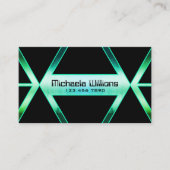 Fancy zwarte schimmelig Blauwgroen gevarieerde oog Visitekaartje (Voorkant)