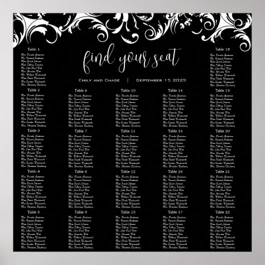 Fancy zwarte schokdemper poster (Voorkant)