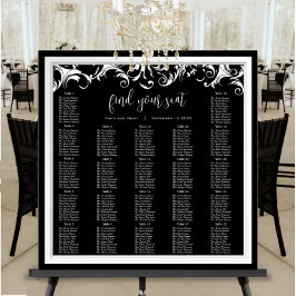 Fancy zwarte schokdemper poster