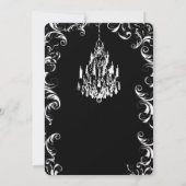 Fancy zwembril traar drop-handelier Wedding Invite Kaart (Achterkant)