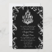 Fancy zwembril traar drop-handelier Wedding Invite Kaart (Voorkant)
