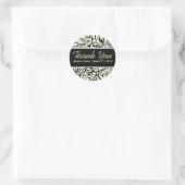 Fancy zwembroekjes monogrammed Wedding Round Stick Ronde Sticker (Tas)