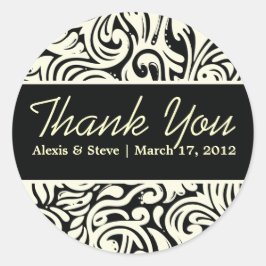 Fancy zwembroekjes monogrammed Wedding Round Stick Ronde Sticker