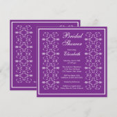 Fancy Zwemelen Lijst Bridal Shower Invitation Paar Kaart (Voorkant / Achterkant)