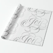 Fancy Zwirly Silver Foil kalligrafie - Faux Cadeaupapier (Uitgerold)
