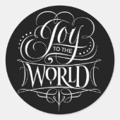 Fancy Zwiry kerstkalligrafie Ronde Sticker (Voorkant)