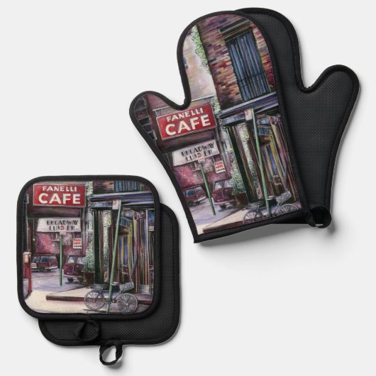 Fanelli Charm Ovenwant & Pannenlap Set (Voorkant / Achterkant)