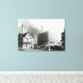 Faneuiel Hall, Boston Canvas Afdruk (Insitu (Houten vloer))