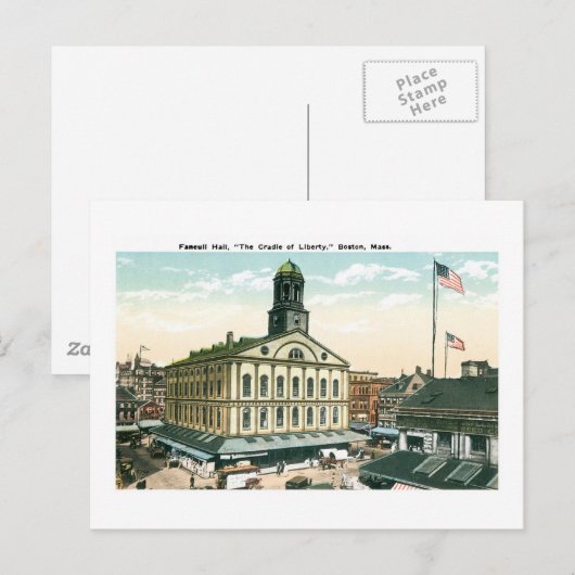 Faneuil Hall, Boston, Mass Briefkaart (Voorkant / Achterkant)