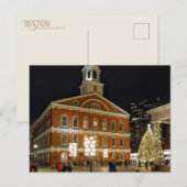 Faneuil Hall Boston Massachusetts Ansichtkaart Feestdagenkaart (Voorkant / Achterkant)