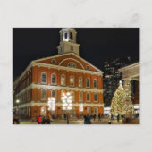 Faneuil Hall Boston Massachusetts Ansichtkaart Feestdagenkaart (Voorkant)