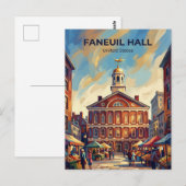 Faneuil Hall Massachusetts Briefkaart (Voorkant / Achterkant)