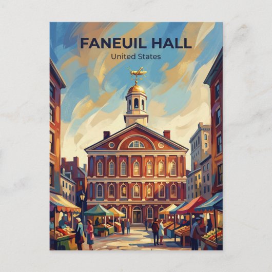 Faneuil Hall Massachusetts Briefkaart (Voorkant)