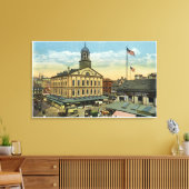 Faneuil Hall Uitzicht, The Cradle of Liberty Canvas Afdruk (Insitu (Woonkamer))