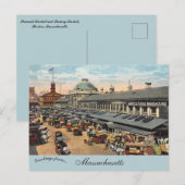  Faneuil Market en Quincy Market Boston MA Briefkaart (Voorkant / Achterkant)
