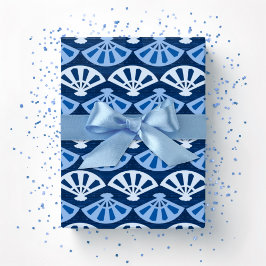 Fanfare in Blauwe Indigo Cadeaupapier