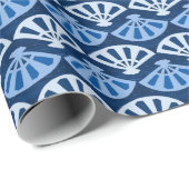 Fanfare in Blue Indigo Cadeaupapier (Rol Hoek)