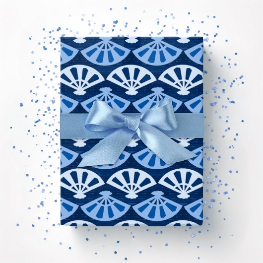 Fanfare in Blue Indigo Cadeaupapier