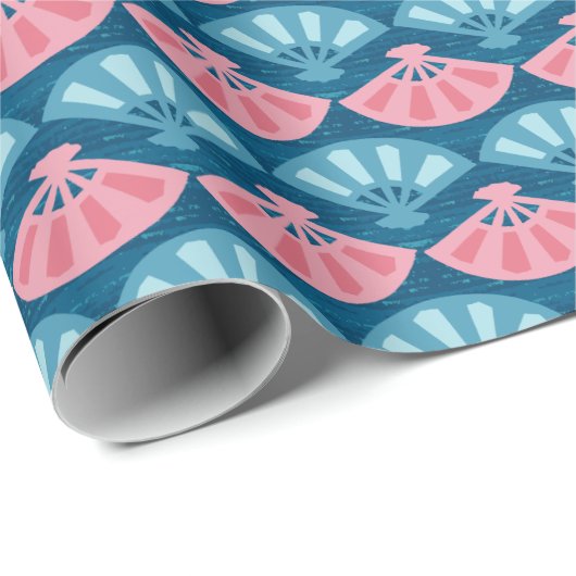 Fanfare in Pink and Aqua Cadeaupapier (Rol Hoek)