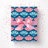 Fanfare in Pink and Aqua Cadeaupapier