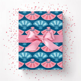 Fanfare in Pink and Aqua Cadeaupapier