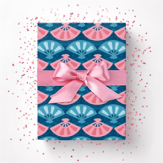 Fanfare in Pink and Aqua Cadeaupapier