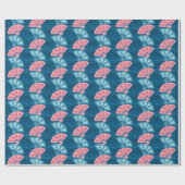 Fanfare Stripe in Pink and Aqua Cadeaupapier (Vlak)