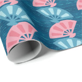 Fanfare Stripe in Pink and Aqua Cadeaupapier (Rol Hoek)