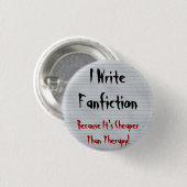Fanfictie goedkoper dan therapie ronde button 3,2 cm (Voorkant /achterkant)