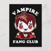 Fang Club | Funny Pun en Cute Vampire Briefkaart (Voorkant)