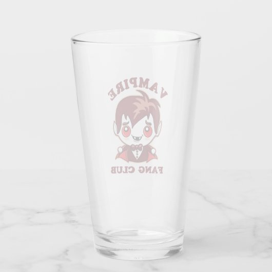 Fang Club | Funny Pun en Cute Vampire Glas (Achterkant)