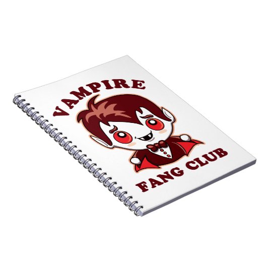 Fang Club | Funny Pun en Cute Vampire Notitieboek (Rechterzijde)