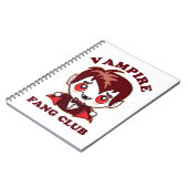 Fang Club | Funny Pun en Cute Vampire Notitieboek (Linkerzijde)