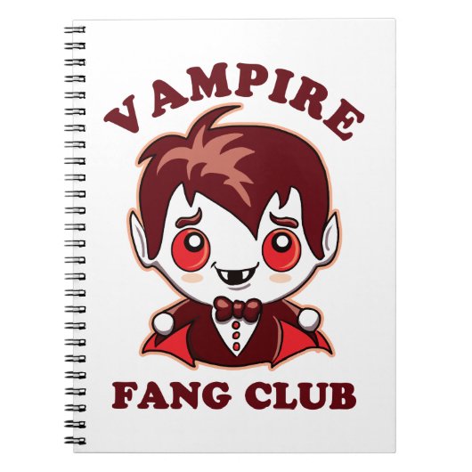 Fang Club | Funny Pun en Cute Vampire Notitieboek (Voorkant)