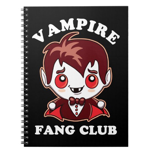 Fang Club | Funny Pun en Cute Vampire Notitieboek (Voorkant)