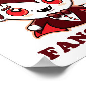 Fang Club | Funny Pun en Cute Vampire Poster (Hoek)