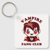 Fang Club | Funny Pun en Cute Vampire Sleutelhanger (Voorkant)
