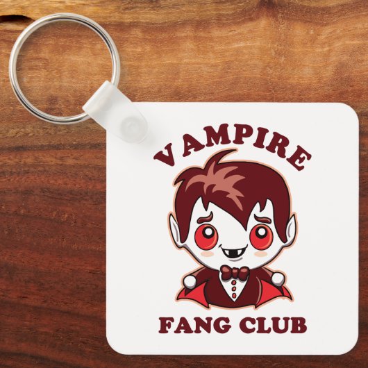 Fang Club | Funny Pun en Cute Vampire Sleutelhanger (Voorkant)