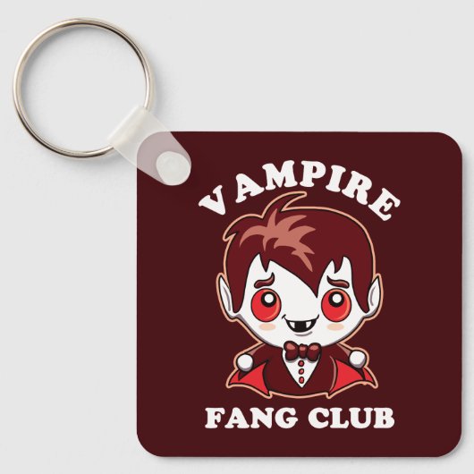 Fang Club | Funny Pun en Cute Vampire Sleutelhanger (Voorkant)