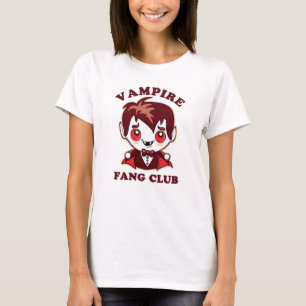 Fang Club   Funny Pun en Cute Vampire T-shirt