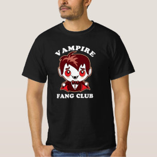 Fang Club   Funny Pun en Cute Vampire T-shirt