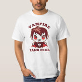 Fang Club | Funny Pun en Cute Vampire T-shirt (Voorkant)