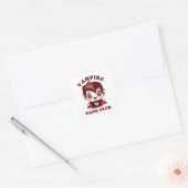 Fang Club | Funny Pun en Cute Vampire Vierkante Sticker (Envelop)