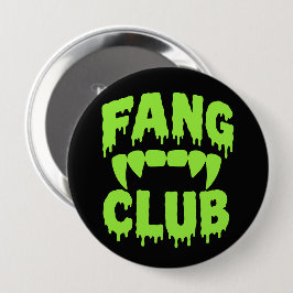Fang Club Grappige Vampier Halloween Ronde Button 4,0 Cm